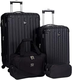 Travelers Club 4 Piece Midtown Luggage Set - Amazon.ae Price Tracker