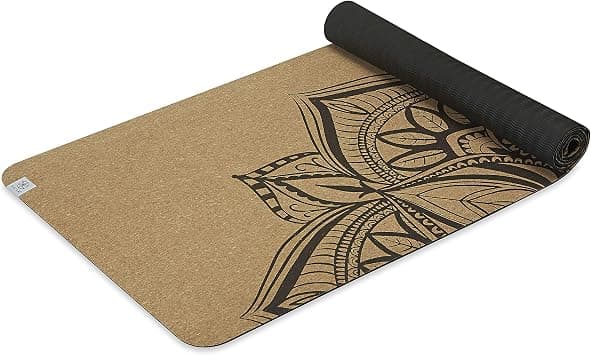 Gaiam Cork Yoga Mat | Natural Sustainable Cork Resists Germs and Odor | Non-Toxic TPE Rubber Backing | Great for Hot Yoga, Pilates (68-Inch x 24-Inch x 5mm Thick) - Best Deal Finder