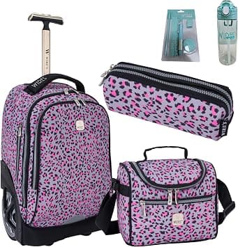 Wires Trolley Backpack School Bag 5-Piece Set All In One 2 Big Wheel Rolling Incloude Pencil Case Lunch And Unisex W24527, 19 على Amazon.ae - متتبع الأسعار