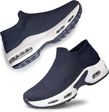 YHOON Women's Walking Shoes Slip-on - Sock Sneakers Ladies Nursing Work Air Cushion Mesh Casual Running Jogging Shoes on Amazon.ae - Price Tracker