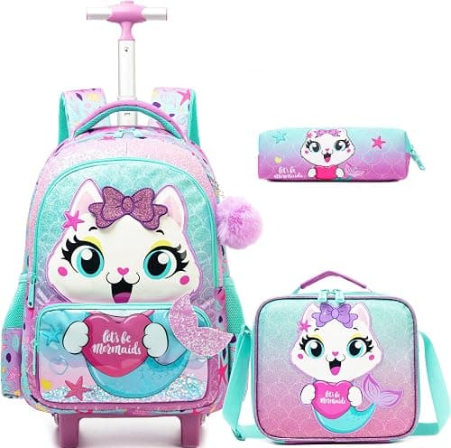 Meetbelify Kids Rolling Backpack with Wheels for Elementary Girls Boys Travel Luggage Carry on Backpack on Amazon.ae - Price Tracker