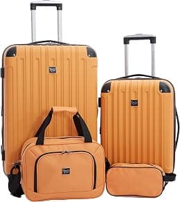 Travelers Club Midtown Hardside 4-Piece Luggage Travel Set - Best Deal Finder