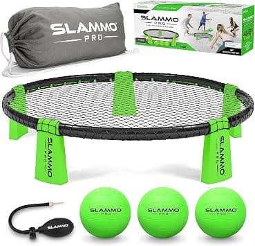 GoSports SLAMMO PRO Game Set - New and Improved PRO Set with 3 PRO Balls, Pump and Carrying Case Green على Amazon.ae - متتبع الأسعار
