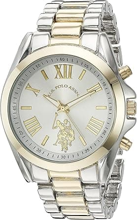 U.S. POLO ASSN. Women's Quartz Watch, Analog Display and Gold Plated Strap USC40117 on Amazon.ae - Price Tracker