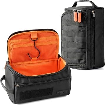 Fitdom Hanging Compact Toiletry Bag Tactical Dopp Kit Case For Men. Perfect For Travel & Storage. Fits Large & Small Cosmetic, Clipper, Toothbrush, Shaving & Shower Care. Best Overnight Organizer on Amazon - Best Deal Finder