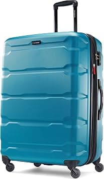 Samsonite Omni PC Hardside Expandable Luggage with Spinner Wheels, Caribbean Blue, Checked-Large 28-Inch on Amazon - Best Deal Finder