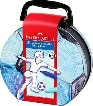 Faber-Castell Connector Fibre Tip Pen in Soccer Bag Tin 33-Piece Set, Multicolor - Amazon.ae Price Tracker