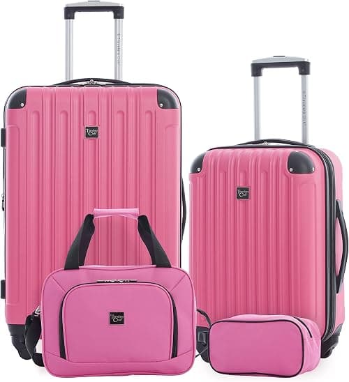 Travelers Club Midtown Hardside 4-Piece Luggage Travel Set على Amazon.ae - متتبع الأسعار