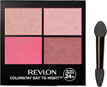 Revlon ColorStay 24 Hour Eyeshadow Quad with Dual-Ended Applicator Brush, Longwear, Intense Color Smooth Eye Makeup for Day & Night, Matte & Shimmer Finish, Pretty (565) Unisex on Amazon.ae - Price Tracker