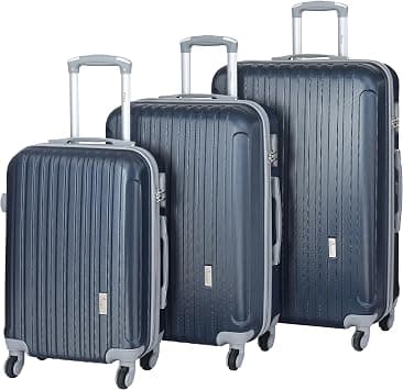 Senator Hard Side Luggage Set- Lightweight 3-Piece ABS Luggage Sets with Spinner Wheels 4 - KH132, (Set of 3, Navy Blue) on Amazon.ae - Price Tracker