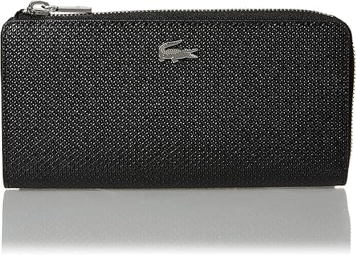Lacoste Women's Chantaco Slim Zip Wallet, Black on Amazon.ae - Price Tracker