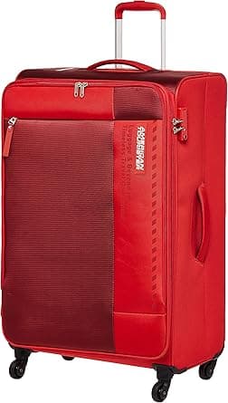 American Tourister Marina Suitcase, 4 Spinner Wheels, Soft Top, 100% Polyester, Grey|Inner Mesh Zippered Pocket|Expandable|Lightweight|Aluminum Handle - 3 Years Global Warranty on Amazon.ae - Price Tracker