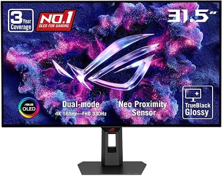اسس شاشة العاب روج ستريكس 32 انش 4K OLED (XG32UCWG) - ترو بلاك لامع OLED - دليلك لأفضل العروض