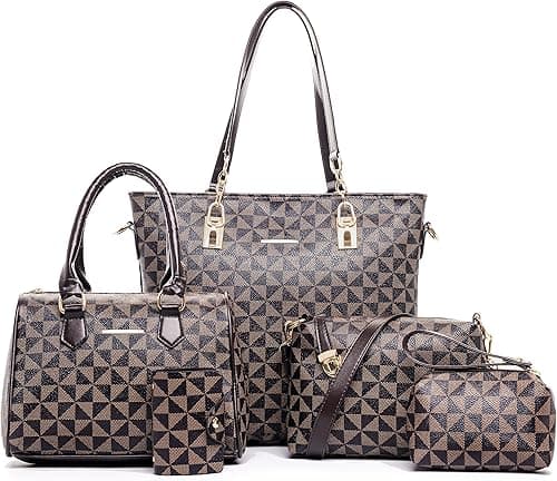 2E-youth womens Purses and Handbags Set tote handbag satchel shoulder bag purse on Amazon.ae - Price Tracker