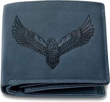 URBAN FOREST Zeus RFID Blocking Leather Wallet for Men, Vintage Blue, S, RFID on Amazon.ae - Price Tracker
