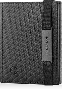 TRUSADOR Marseille Rfid Leather Wallet for Women and Men Includes ID Window, Detachable Mirror, Holds Bills, Cards, Includes Coin Pocket, Holds Cash, Carbon, Small, Minimalist on Amazon.ae - Price Tracker