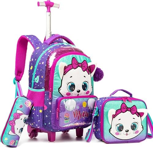Meetbelify Kids Rolling Backpack with Wheels for Elementary Girls Boys Travel Luggage Carry on Backpack on Amazon.ae - Price Tracker