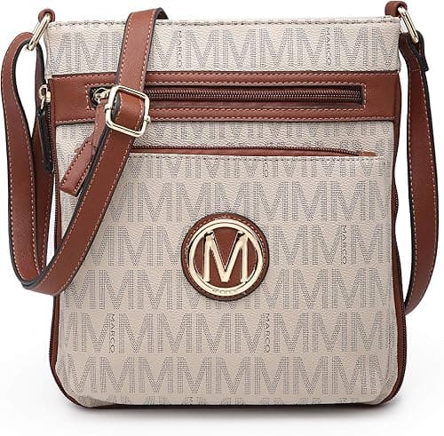 Crossbody Purse for Women Multi Pockets Crossover Bag Signature Monogram with Expandable Side Zippers for Ladies on Amazon.ae - Price Tracker