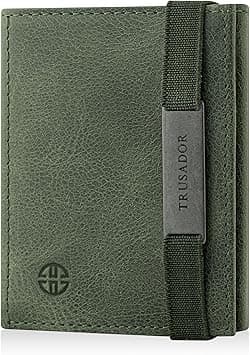 TRUSADOR Marseille Rfid Leather Wallet for Women and Men Includes ID Window, Detachable Mirror, Holds Bills, Cards, Includes Coin Pocket, Holds Cash, Green, Small, Minimalist on Amazon.ae - Price Tracker