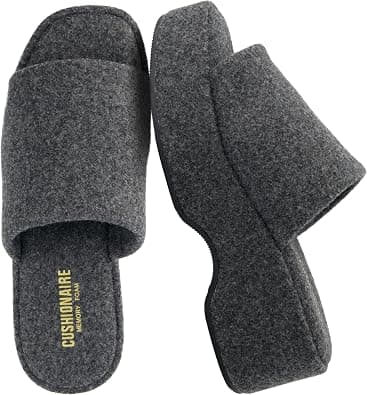 CUSHIONAIRE Women's Spin one band platform sandal with +Memory Foam على Amazon.ae - متتبع الأسعار