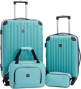 Travelers Club Midtown Hardside 4-Piece Luggage Travel Set - Best Deal Finder