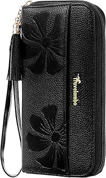 Travelambo Womens Wallet Tassel Bifold Ladies Cluth Wristlet Wrist strap Long Purse, A01 Black, Casual on Amazon.ae - Price Tracker