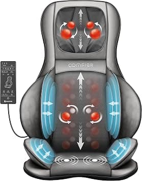 Comfier Shiatsu Massage Chair Cushion with Knead, Roll, Vibration and Air Compression Massage, Massage Cushion with Heat Function, for the Neck, Shoulders, Back, Hips and Thighs on Amazon.ae - Price Tracker