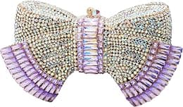 RomanticDesign Women Sparkly Bowknot Evening Clutch Luxury Rhinestone Bride Purse Wedding Party Prom Banquet Handbag - Best Deal Finder