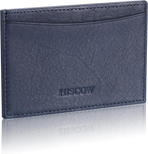 Leather Thin Card Holder, Slim ID Case Small Credit Card Wallet for Men & Women on Amazon.ae - Price Tracker