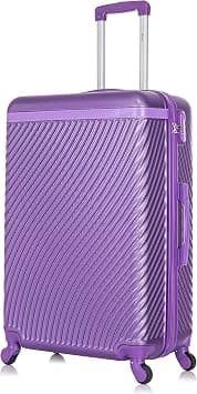 Senator ABS Lightweight Travel Luggage Trolley with 4 Quite Spinner wheels KH1065 (Checked Luggage 28-Inch, Highlight Purple) على Amazon.ae - متتبع الأسعار