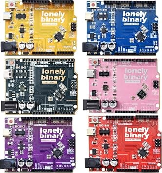 Lonely Binary 6-Pack UNO R3 ATmega328P USB-C Rainbow for Arduino IDE على Amazon.ae - متتبع الأسعار