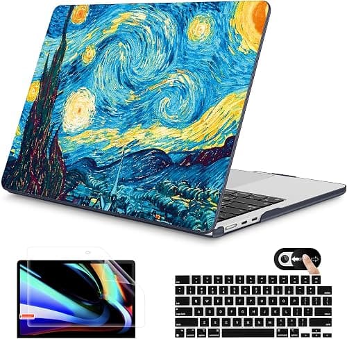 Mektron for 2026 MacBook Air 13-inch M5 Laptop Case A3449 with 13.6-inch Liquid Retina Display Fits 2025 A3240 M4 2024 A3113 M3 2023 A2681 M2 Printed Shell for MacBook Air 13.6", Abstract Starry Sky على Amazon.ae - متتبع الأسعار