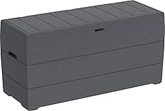 Cosmoplast Plastic Cedargrain Deck Storage Box 270 Liters For Indoors And Outdoors, Dark Grey - Amazon.ae Price Tracker