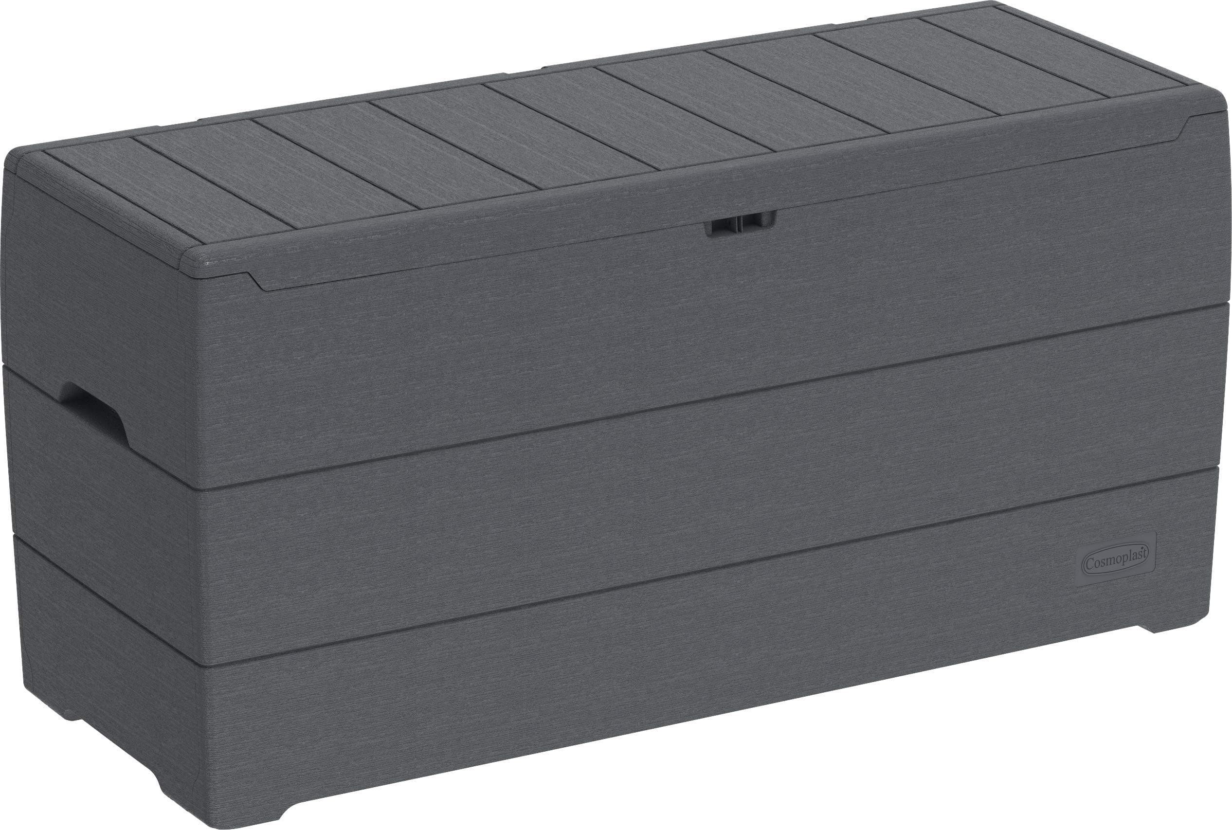 Cosmoplast Plastic Cedargrain Deck Storage Box 270 Liters For Indoors And Outdoors, Dark Grey on Amazon.ae - Price Tracker