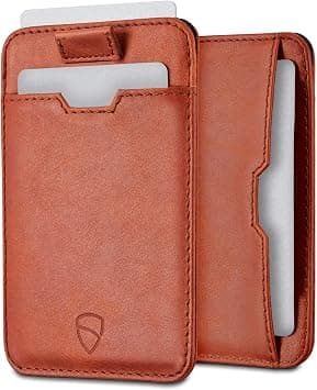 Vaultskin CHELSEA Men's RFID Blocking Slim Leather Wallet | Slim Leather Card Holder for Men, RFID Blocking, Minimalist, Front Pocket. Includes a gift box - متتبع أسعار Amazon.sa