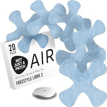 Not Just A Patch Freestyle Libre 2 Covers (20 Pack) - Thin, Strong and Light, Ultra-Long 14 Day Adhesion - Durable Lingo CGM & Libre 2 Sensor & Protector Patches - Air X-Mini Blue on Amazon.ae - Price Tracker