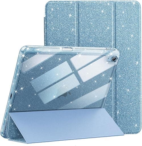 JETech Glitter Case for iPad (A16) 11th/10th Gen, Sky Blue | Cover for 2025/2022 Model, Sparkly Glitter Design, Pencil Holder, Slim Clear Back, Kids and Girls-Friendly on Amazon.ae - Price Tracker