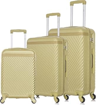 Senator Lightweight ABS Hard shell Travel Luggage Set with 4 Quite Spinner wheels KH1065 (Set of 3, Tea Green) on Amazon.ae - Price Tracker