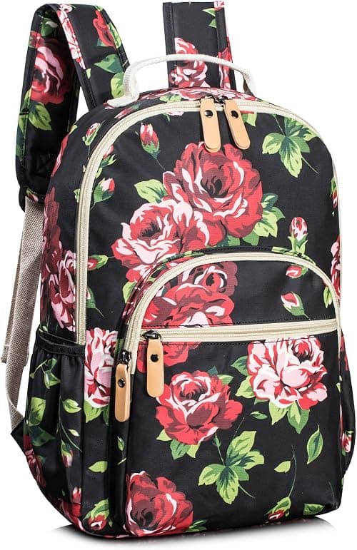 Leaper Water-Resistant Floral School Backpack Travel Bag Bookbags Women Satchel on Amazon.ae - Price Tracker