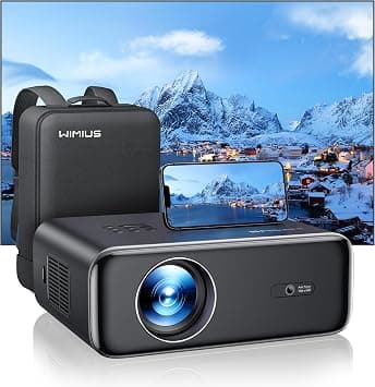 WiMiUS [Auto Focus/4K Support] Projector with WiFi 6 and Bluetooth 5.2, 600ANSI Native 1080P Outdoor Movie Projector, P62 Auto 6D Keystone & 50% Zoom, Smart Home Projector for iOS/Android/TV Stick on Amazon.ae - Price Tracker