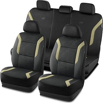Skechers Memory Foam™ Car Seat Covers, Air Cool Mesh Thick Seat Covers, Seat Cover Full Sets, Airbag Compatible, Automotive Comfort & Protection for Most Cars,Vans,Trucks, SUVs(Beige,Full Set) على Amazon.ae - متتبع الأسعار
