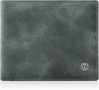 TRUSADOR Treviso Mens Wallets Bifold Leather with Coin Pocket RFID Blocking, Green, 4.35 x 3.55 x 0.8 inches, Classic on Amazon.ae - Price Tracker