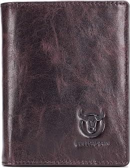 BULLCAPTAIN Large Capacity Genuine Leather Bifold Wallet/Credit Card Holder for Men with 15 Card Slots QB-027 - Best Deal Finder