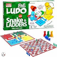 Ankit Toys & Games Ludo, Snakes and Ladders Board Game Set for Kids and Adults, Classic Family, Double-Sided Board with Colorful Pawns, Fun Indoor, Best Strategy Game, Popular Dice Game, Ludo Pro - Amazon.ae Price Tracker