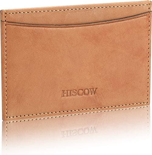 Leather Thin Card Holder, Slim ID Case Small Credit Card Wallet for Men & Women on Amazon.ae - Price Tracker