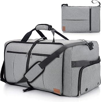Urtala Travel Duffel Bag for Women & Men, Large Foldable Overnight Weekender Bag with Shoes Compartment & Shoulder Strap, Lightweight Waterproof Luggage Bag, Gray, 120L, Casual on Amazon.ae - Price Tracker