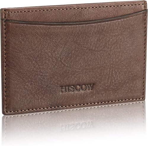 Leather Thin Card Holder, Slim ID Case Small Credit Card Wallet for Men & Women on Amazon.ae - Price Tracker