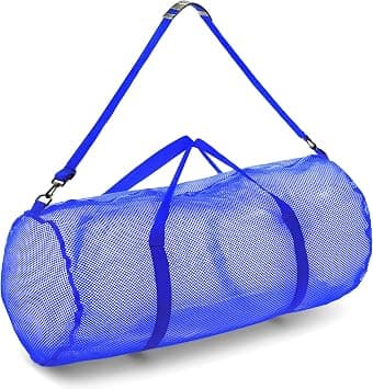 Champion Sports Mesh Duffle Bag with Zipper and Adjustable Shoulder Strap, 15” x 36” - Multipurpose, Oversized Gym Bag for Equipment, Sports Gear, Laundry - Breathable Mesh Scuba and Travel Bag on Amazon - Best Deal Finder