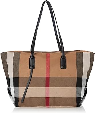 Niction Handbags for Women Canvas Fashion Large Capacity Roomy Bag Ladies Crossbody Purse Fashion Tote Top Handle Satchel, A Brown, One size on Amazon.ae - Price Tracker