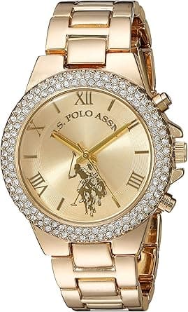 U.S. Polo Assn. Women's Quartz Watch, Analog Display, Gold Plated Strap, Watch USC40032 - Amazon.ae Price Tracker